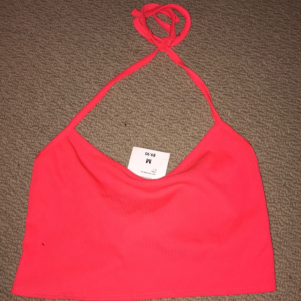 Neon halter crop too